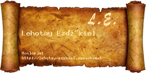Lehotay Ezékiel névjegykártya